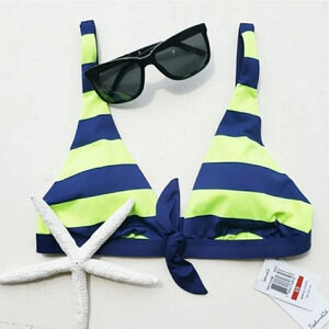 SPLENDID NAVY/NEON bikini top